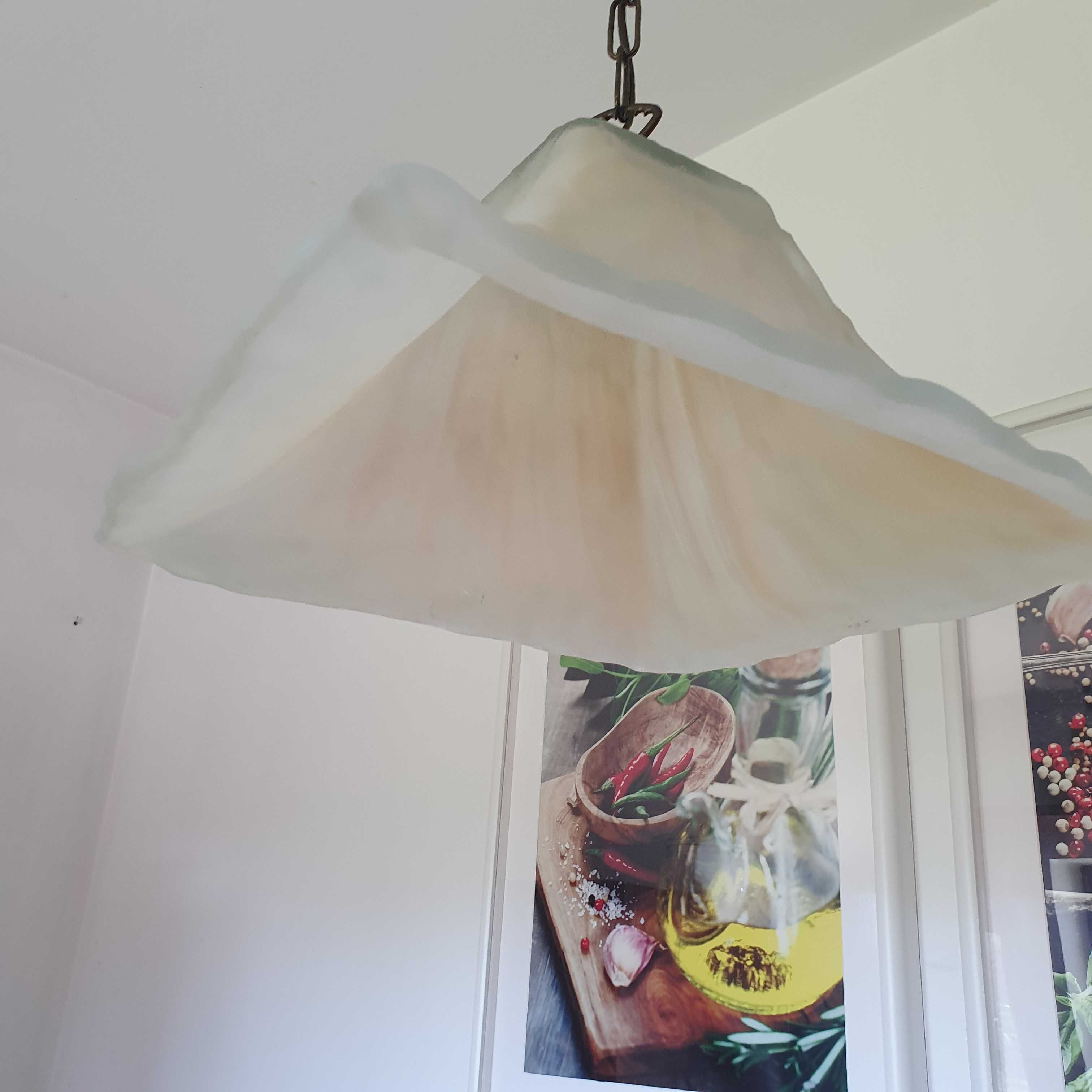 Lampa wisząca + plafon szklana