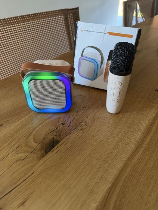 Głośnik Bluetooth Led plus Mikrofon Karaoke! Nowy!