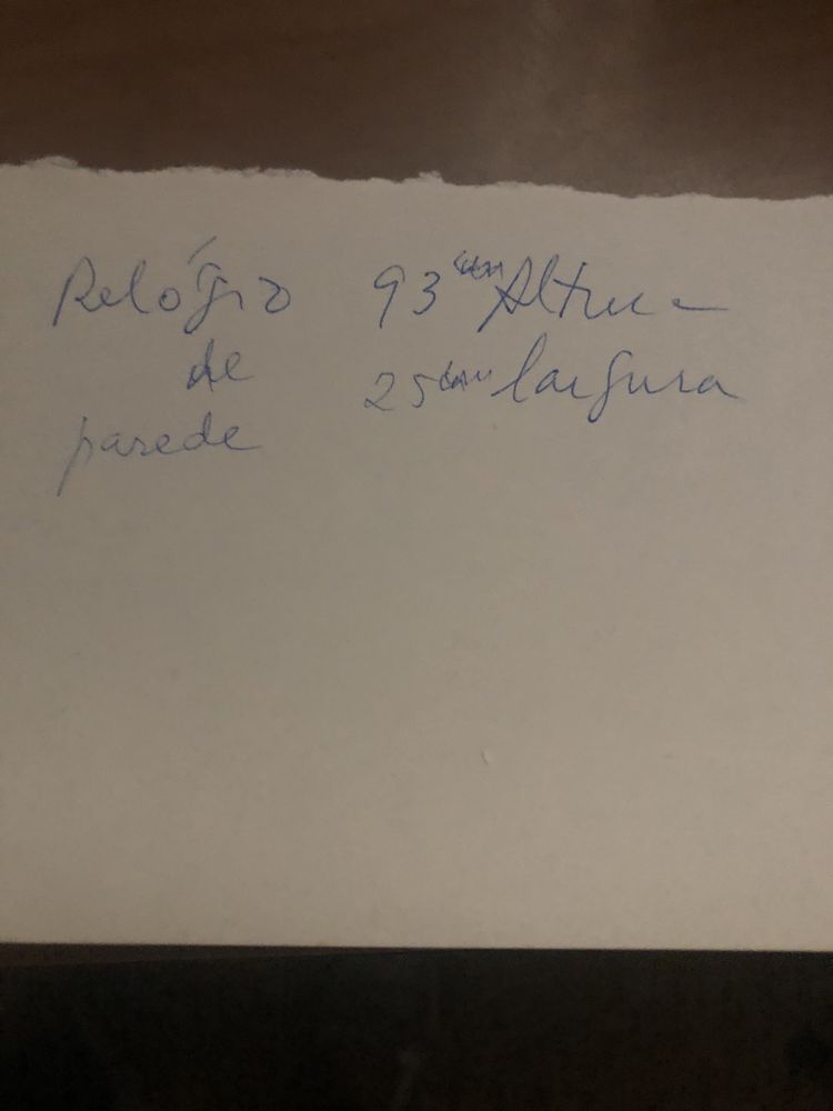 Relogio de parede a funcionar