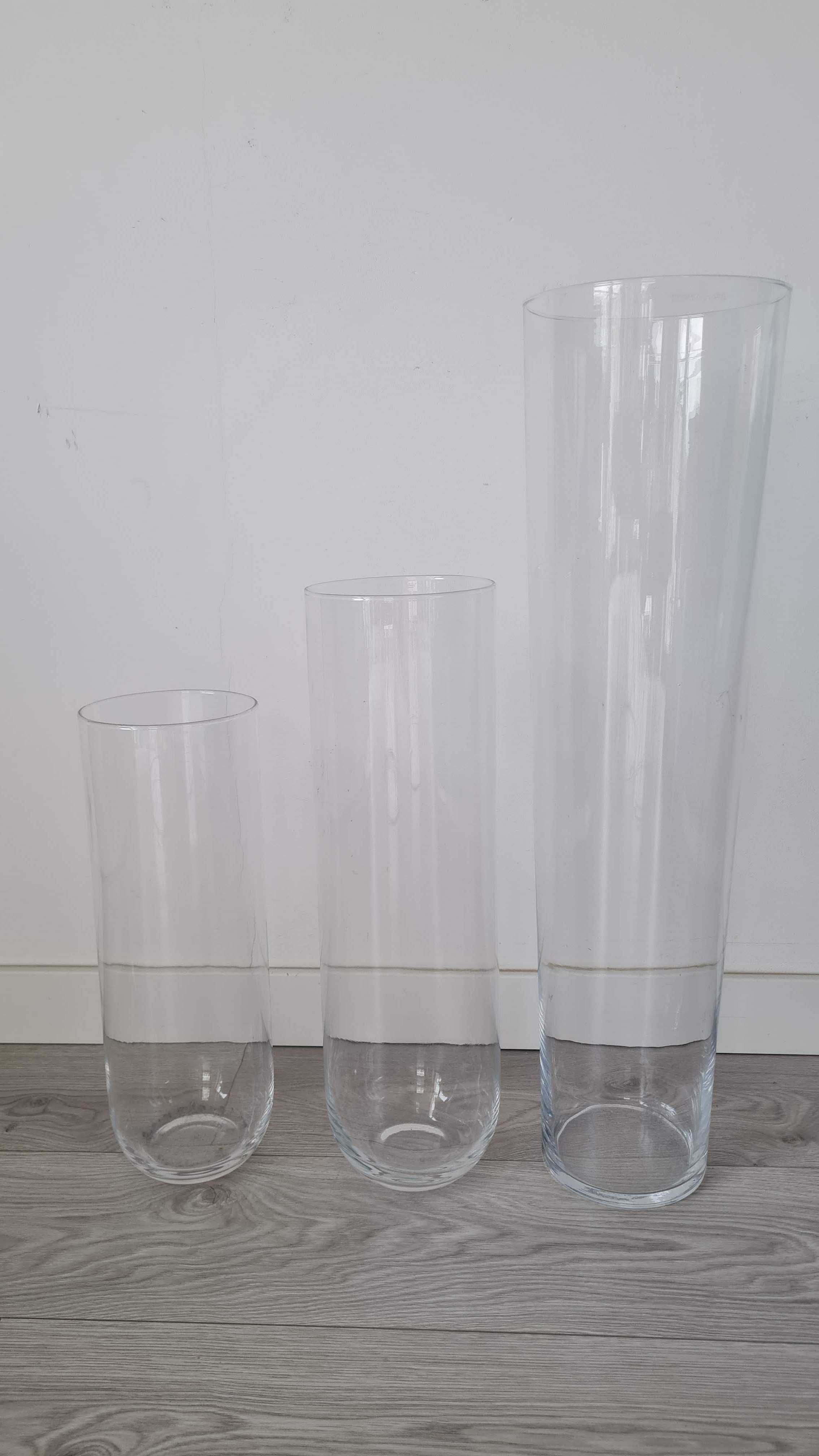 Wazon szklany tuba walec wysokość 70cm, średnica 18.5cm