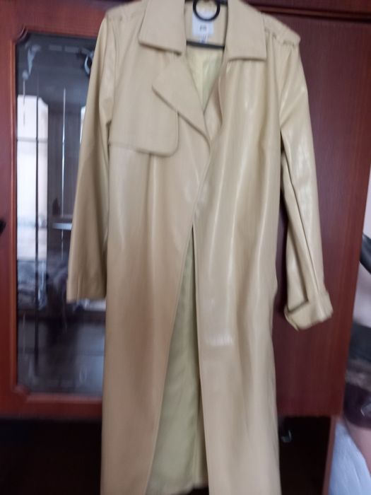 Еко кожа плащ  / тренч