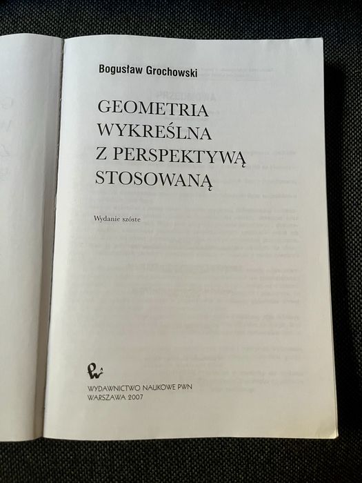 Podręcznik Geometria wykreślana z perspektywą stosowaną [PWN] JAK NOWY