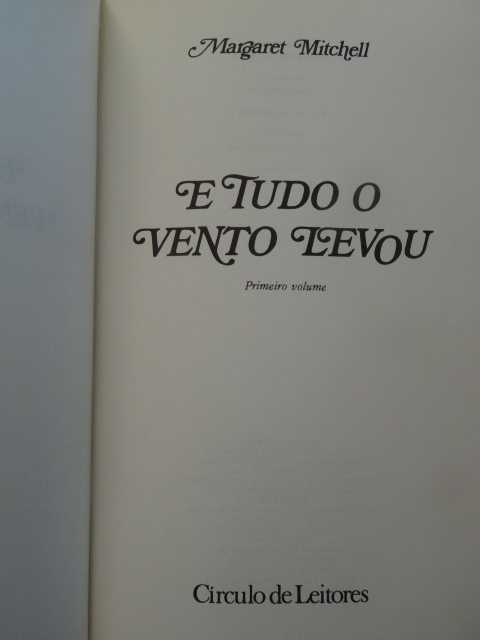 E Tudo o Vento Levou de Margaret Mitchell - 2 Volumes