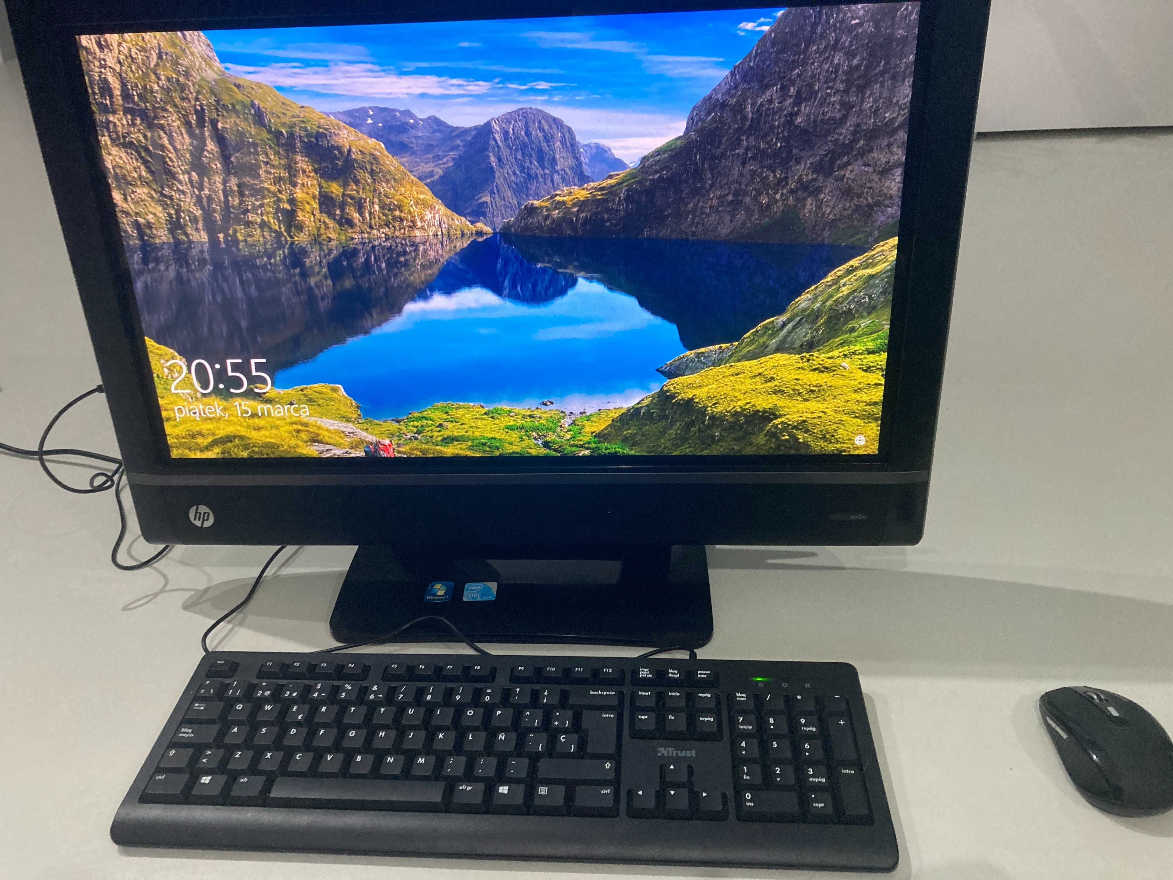 MEGA Komputer HP 23” All in One ​16Gb, 512 SSD, TV, AMD 5570 dotykowy