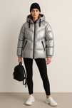 Puffer 36 srebrna kurtka