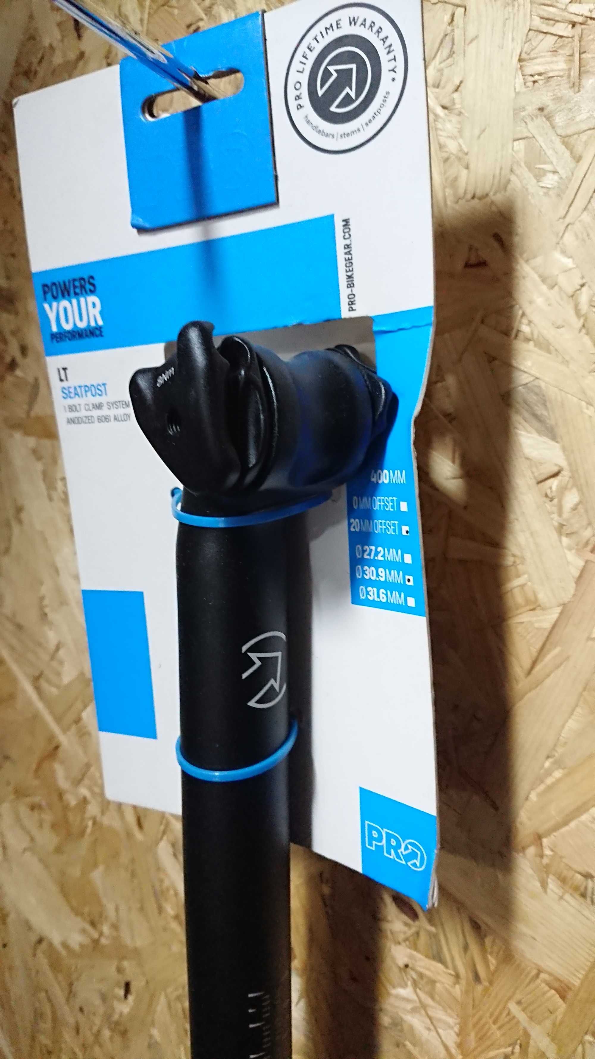 Sztyca wspornik siodełka PRO 30,9 długość 400mm aluminium NOWA
