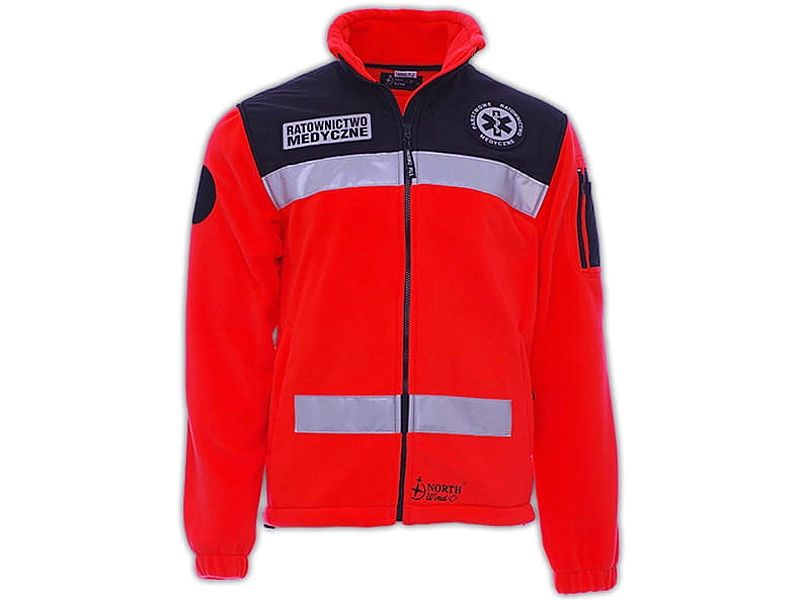 Polar ratowniczy North-Wind FLUO z kompletem emblematów odblaskowych n