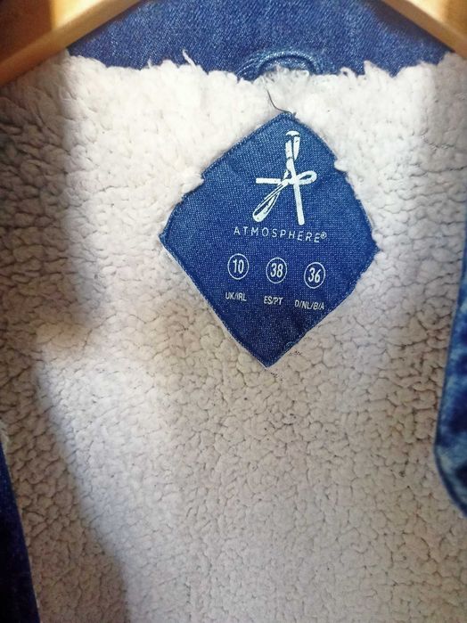 Kurtka damska jeansowa z kożuszkiem