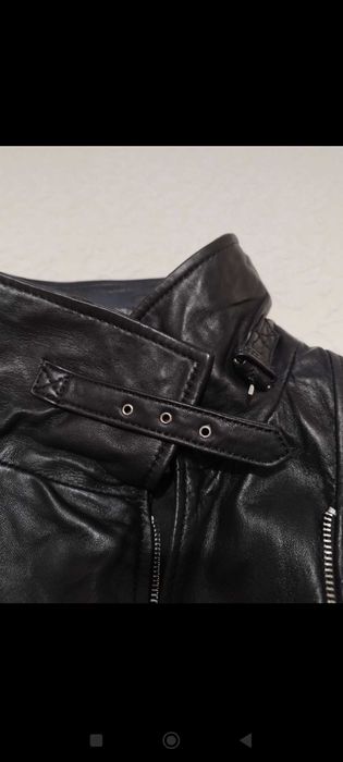 Casaco/ biker em pele Mango