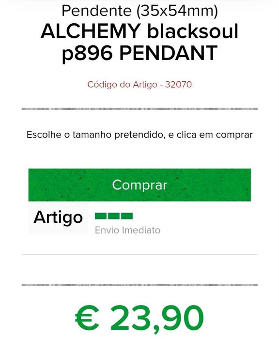 Vendo colar e pendente novo gótico blacksoul alchemy