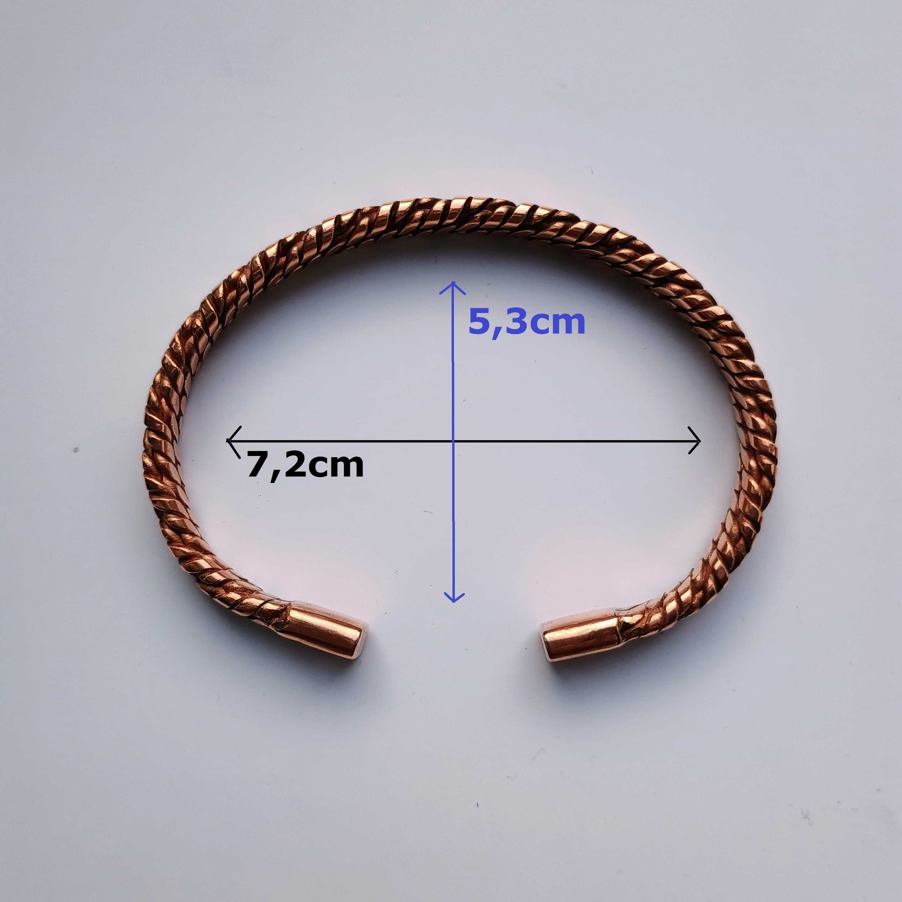 Bransoletka Miedziana M3 – dł. wew. 18cm, szer. 8mm gr. 4mm