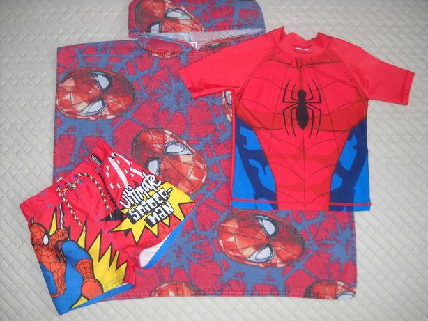 98 Spider Man koszulka kąpielowa szorty kąpielówki ręcznik poncho