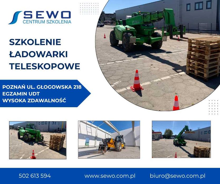 Kurs obsługi ŁADOWAREK teleskopowych IWJO - Uprawnienia UDT