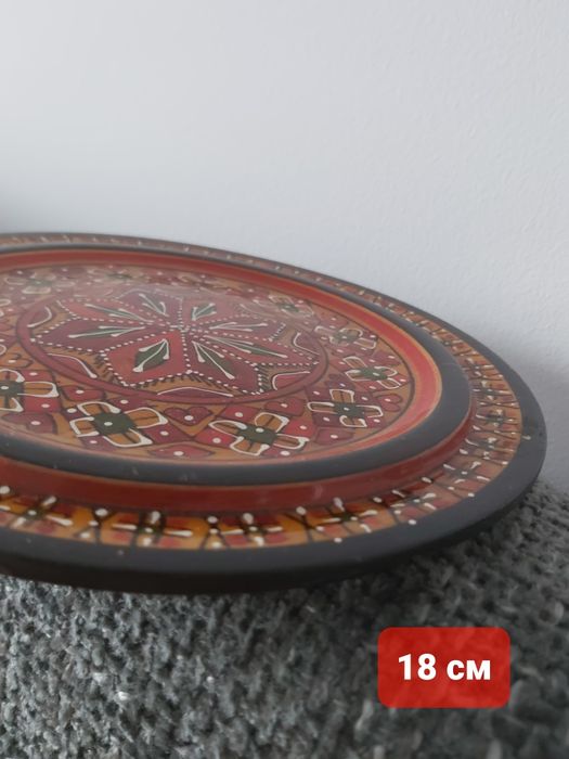 Тарілка  кераміка дерево розпис Україна