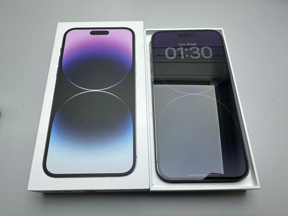 iPhone 14 Pro Max 128GB 100%/Deep Purple/ Stan IDEALNY!/ Sklep wrocław