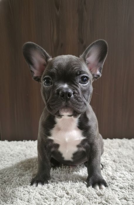 Buldog francuski  piesek czarny szalony !