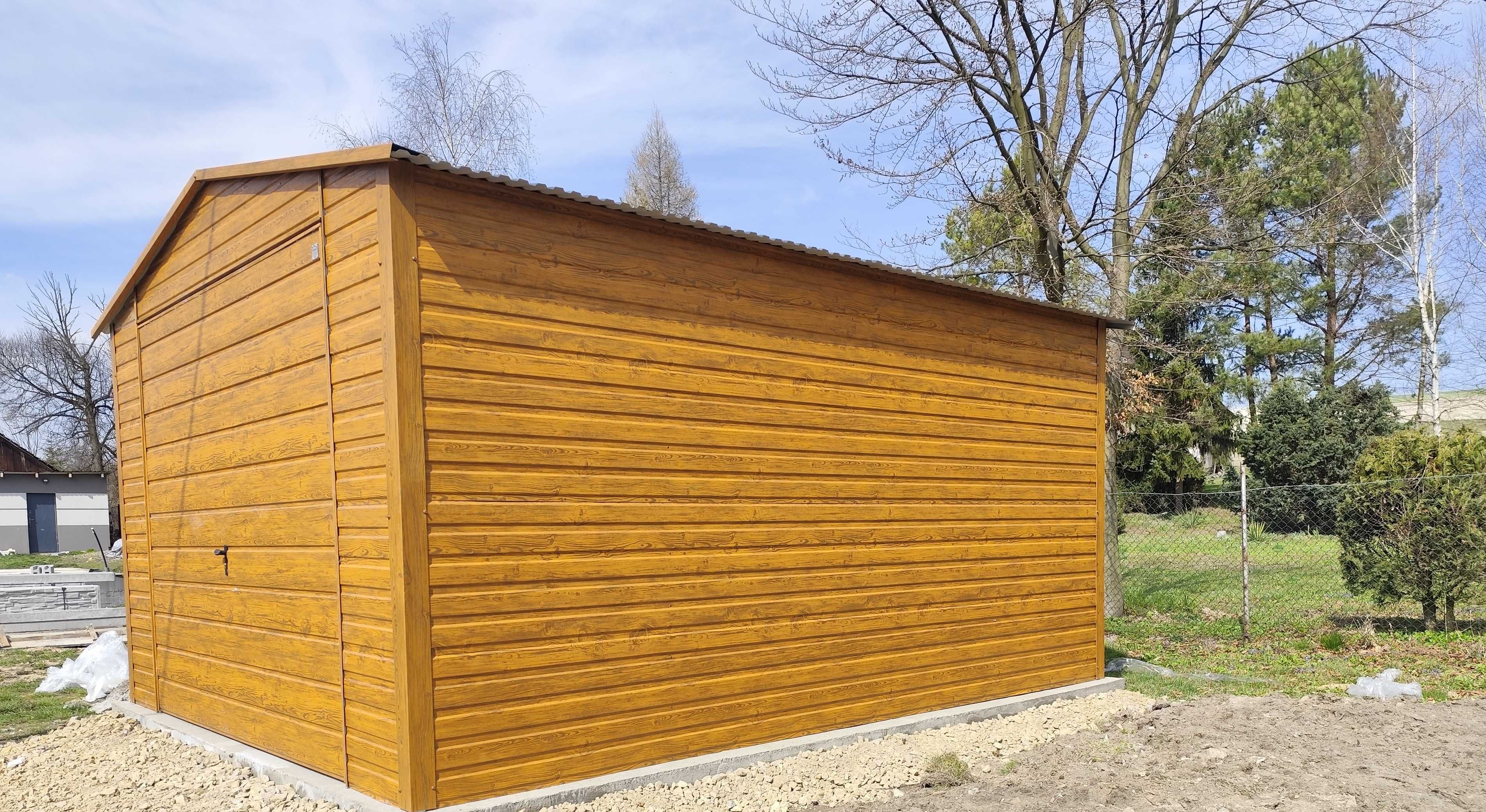 Garaż Drewnopodobny Standard 3x5 PROMOCJA!! konstrukcja ocynk