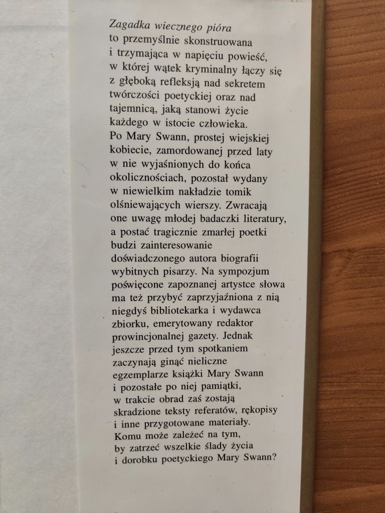 Zagadka wiecznego pióra, Carol Shields