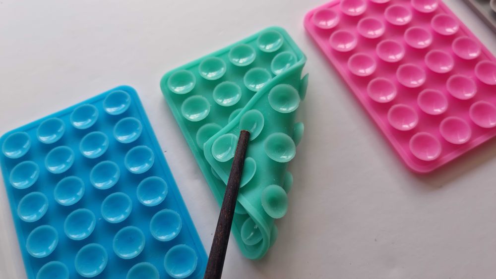 Pack de 7 Suportes de Ventosa em Silicone para Telemóvel