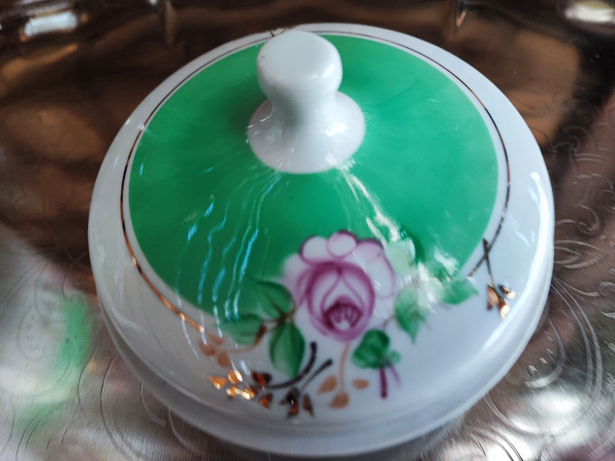 Nowy Zestaw do herbaty (imbryk+Cukernica+2 Duo) ZSRR 1970 Dodbysz