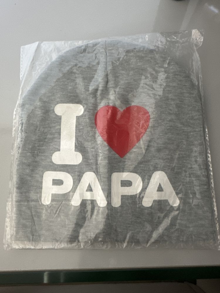 Czapka I love Papa nowa w folii dla dziecka dziecko