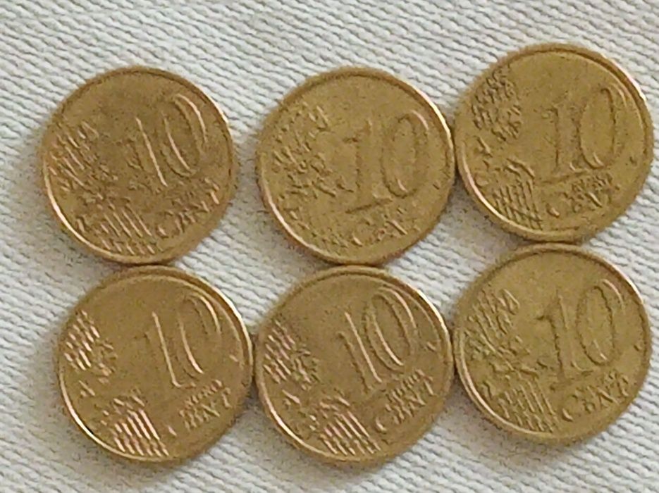 Монета 10 євроцентів 20 Євроцентів Монеты 10,20 Евроцентов