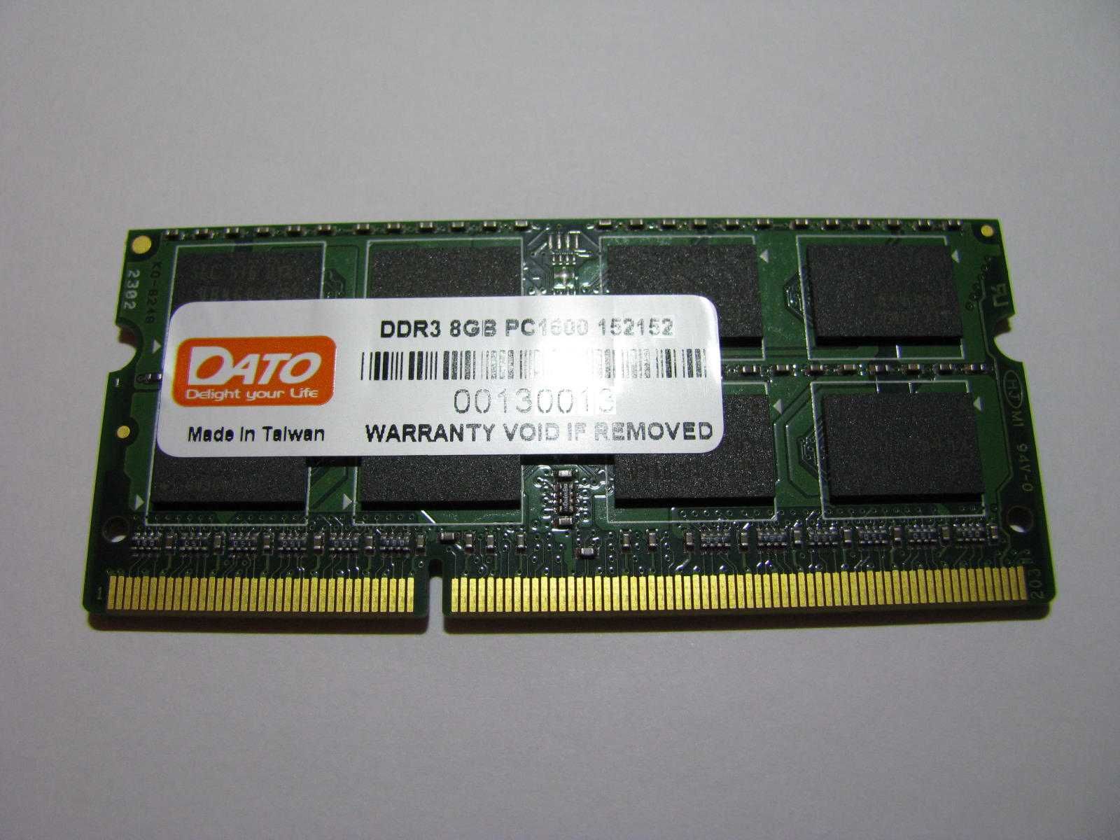 пам`ять ноутбучна Datotek SO-DIMM DDR3L 1600MHz 1.35V 8Gb DualSided