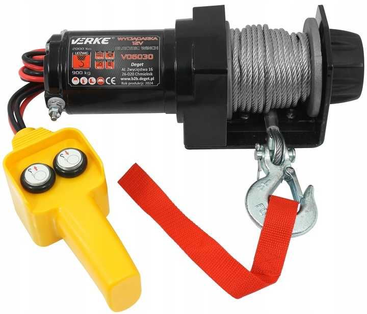 Wyciągarka elektryczna  12V 907KG  samochodowa lawety 12M