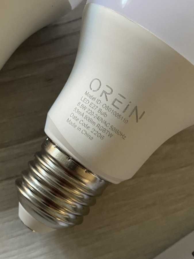 Elves Orein rgbtw 4szt. żarówki wifi aplikacja dostęp zdalny regulacja