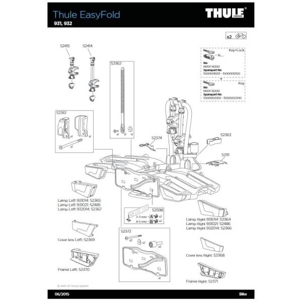 Thule 52364 Lampka Prawe Dla EasyFold XT2 / EasyFold XT3