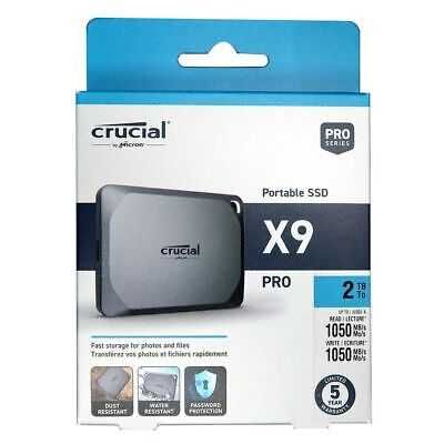Crucial X9 Pro 2TB Poratble SSD (CT2000X9PROSSD9) SSD-накопитель НОВЫЙ