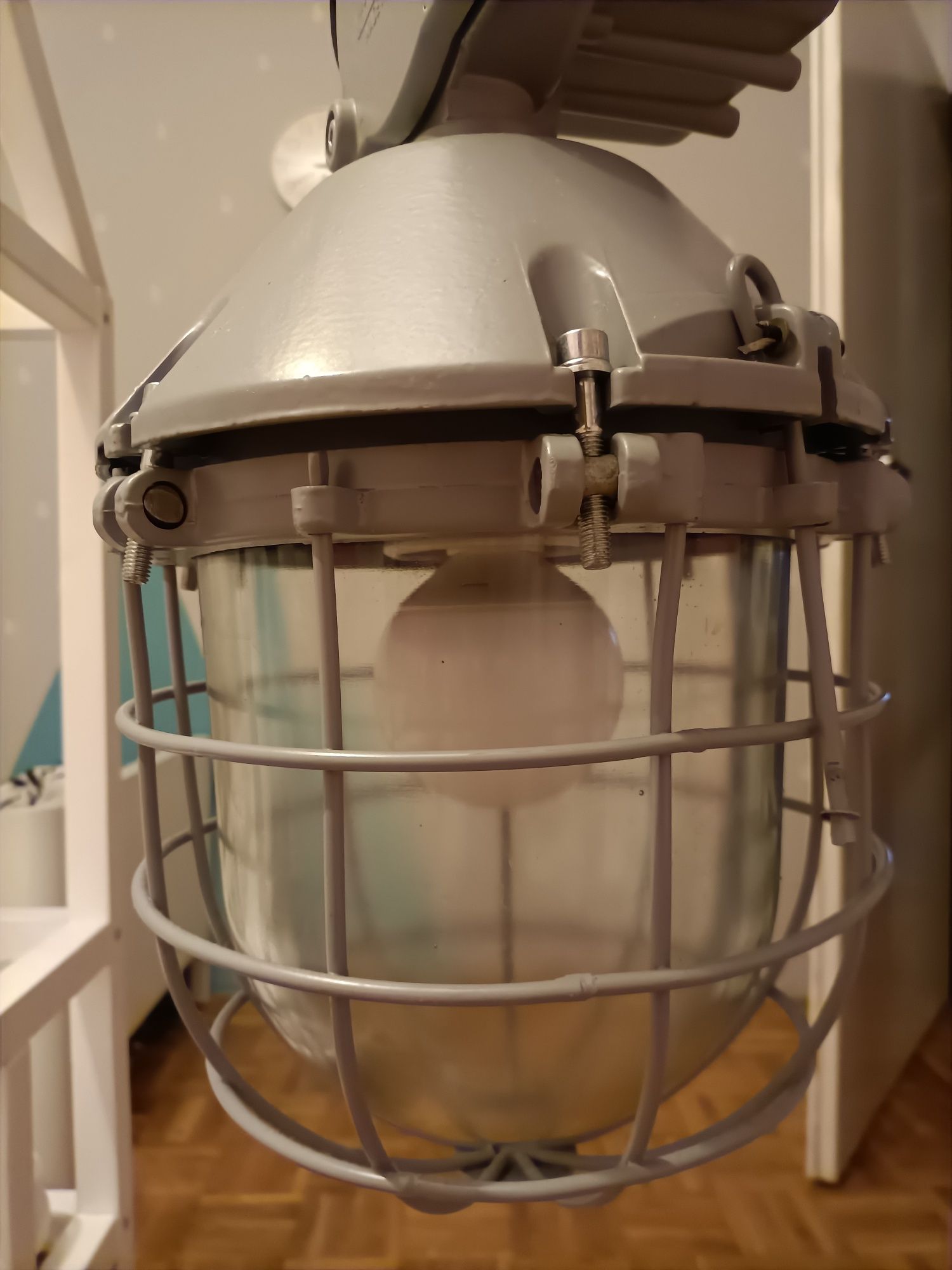 2x lampa loft PRL Polam Wilkasy
