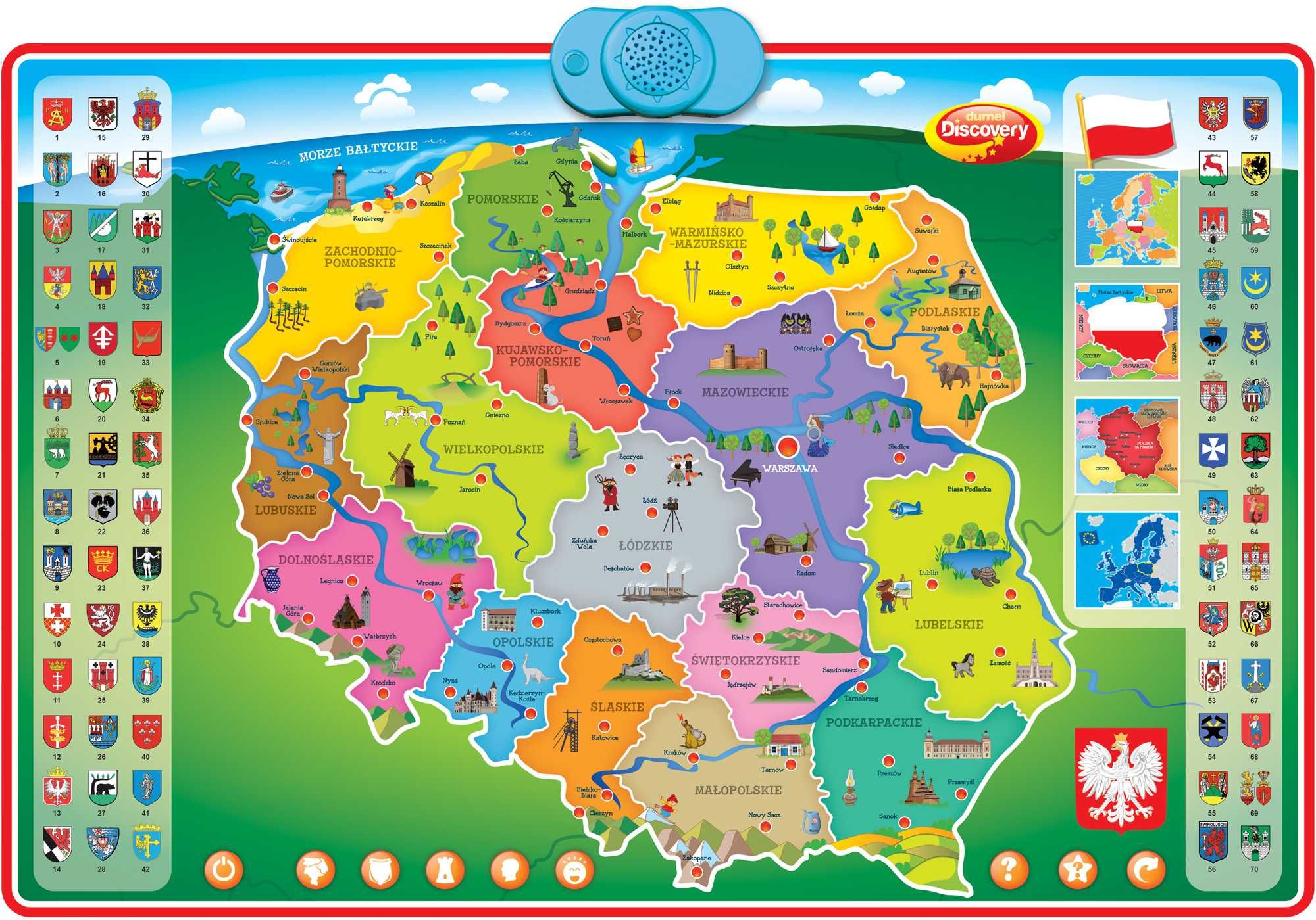Gra edukacyjna "Interaktywna mapa Polski" Dumel Discovery - NOWA