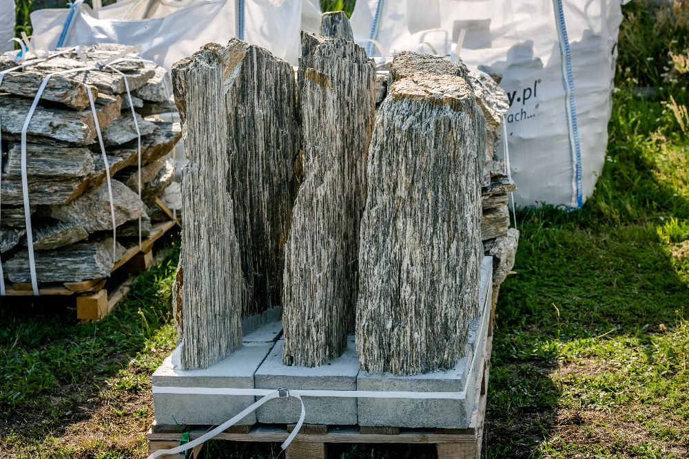 Szpilki w podstawie 70-90cm Kora kamienna gnejs kamień dekoracyjny