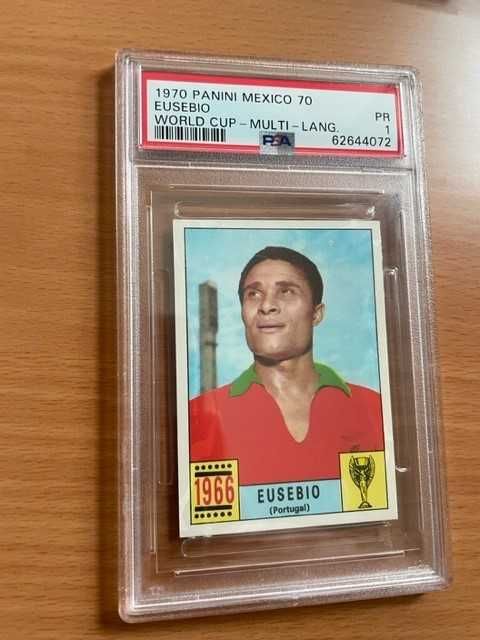 Cromo Eusébio México 1970 Panini - PSA 1