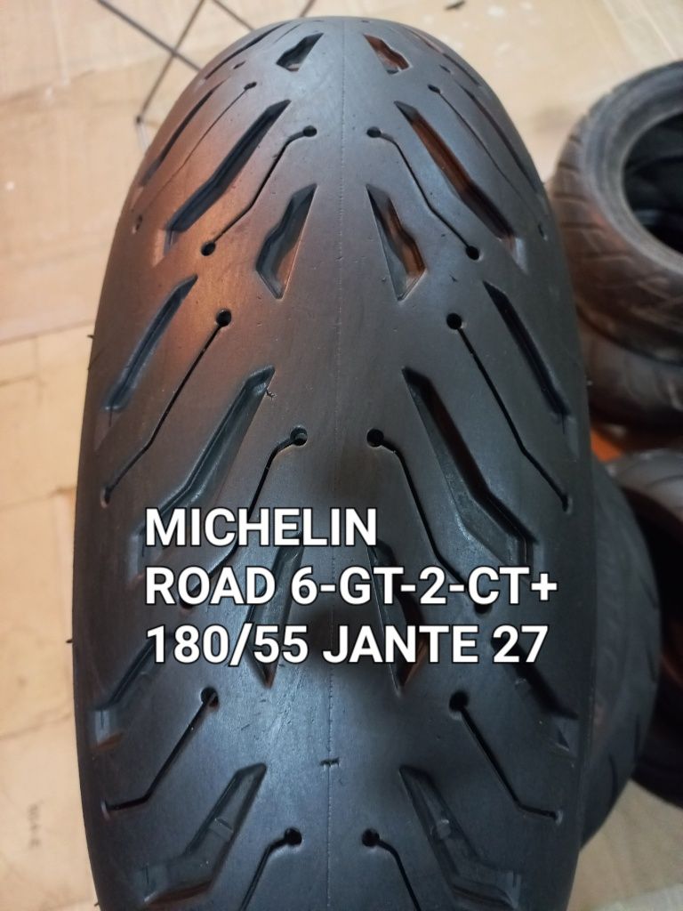 pneu  usado mota  180/55/17 Michelin road 6 gt 2ct +