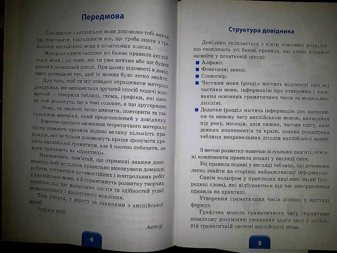 Лариса Зинов'єва «Англійська мова. 1-4 класи» Шкільний довідник