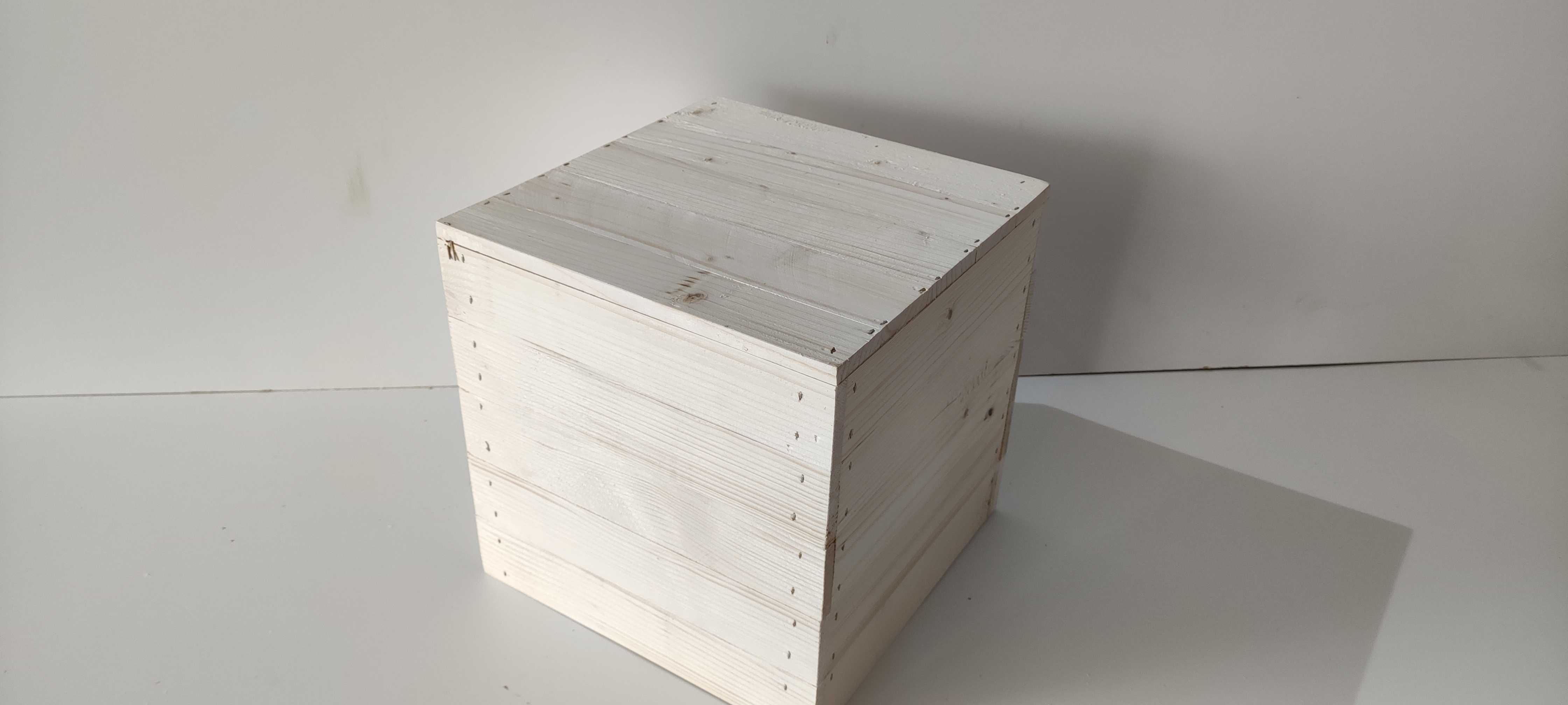 skrzynka drewniana premium dekoracyjna skrzynka 30x30x30 pełna