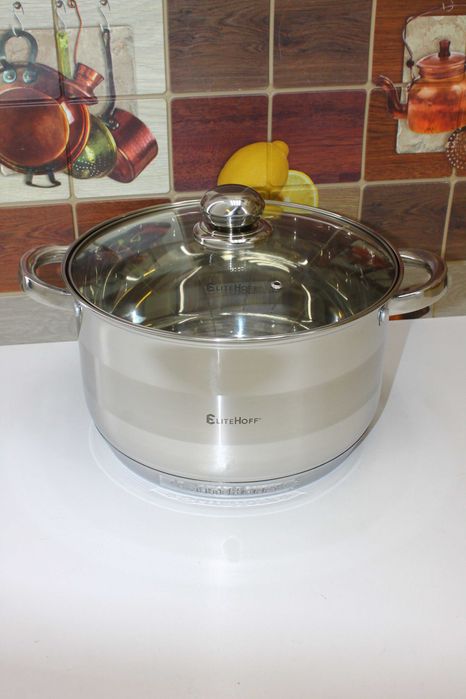 Garnek Prosty Stalowy Gastro 8,2L na Indukcję EliteHoff 4007