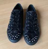 Шикарные кеды Ash Black Vox Studded Captoe Sneakers оригинал