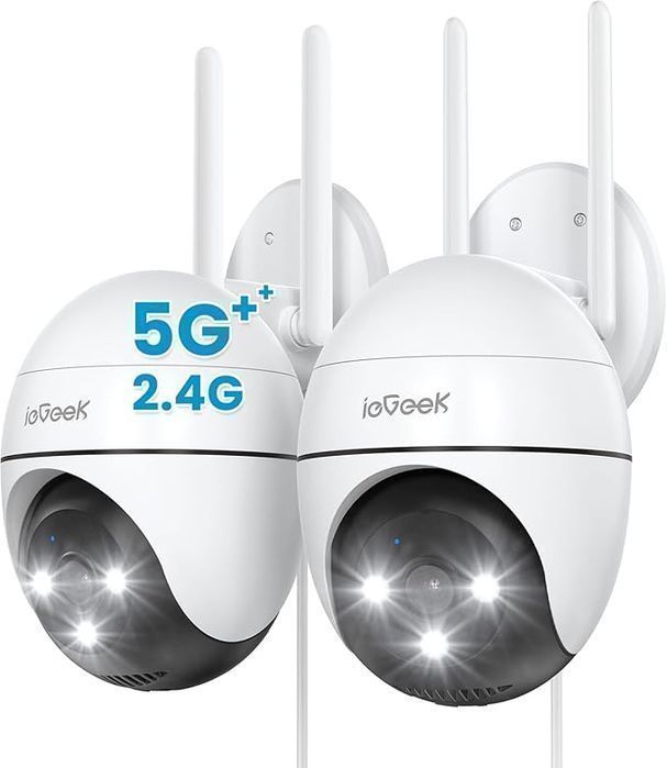 Iegeek 2.4G/5Ghz Ptz Zestaw 2Szt. Zewnętrzna, Kamera Cctv 2K
