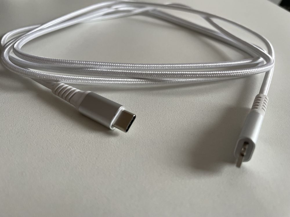 Kabel B.On Cotton USB C - Lightning 2m White MFI z iSpot jak nowy