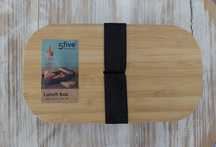 Lunch box melamina com tampa de bambu