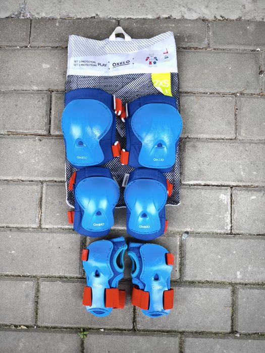OXELO ochraniacze dziecięce na kolana, łokcie, nadgarstki decathlon