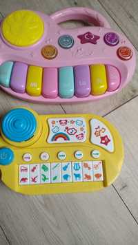 Organki grające zabawki dla dziewczynki dwa pianina interaktywne zabaw