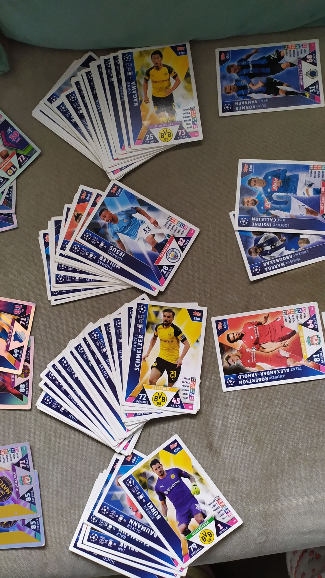 Coleção  80 cartas MATCH ATTAX season 2018/19