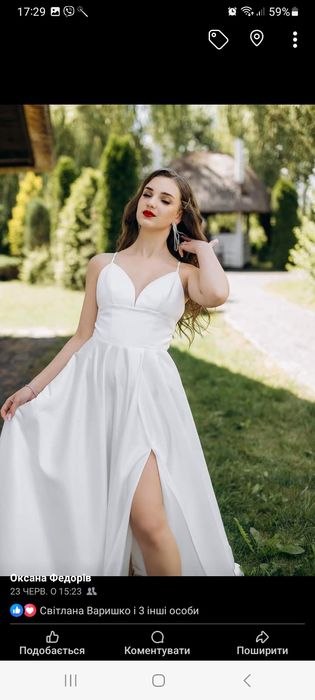 Сукня біла,плаття на розпис