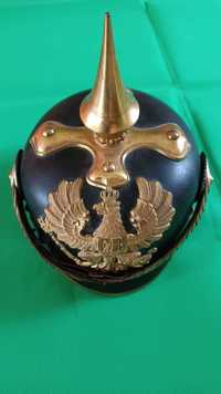 Pickelhaube-Hełm Skórzany Pruski i Pałasz Pruski wykonane przed 1900r.