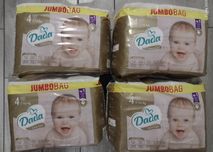 4 opakowania pieluch pampersy Dada Extra Care złote 4 7-16kg 4x82=328