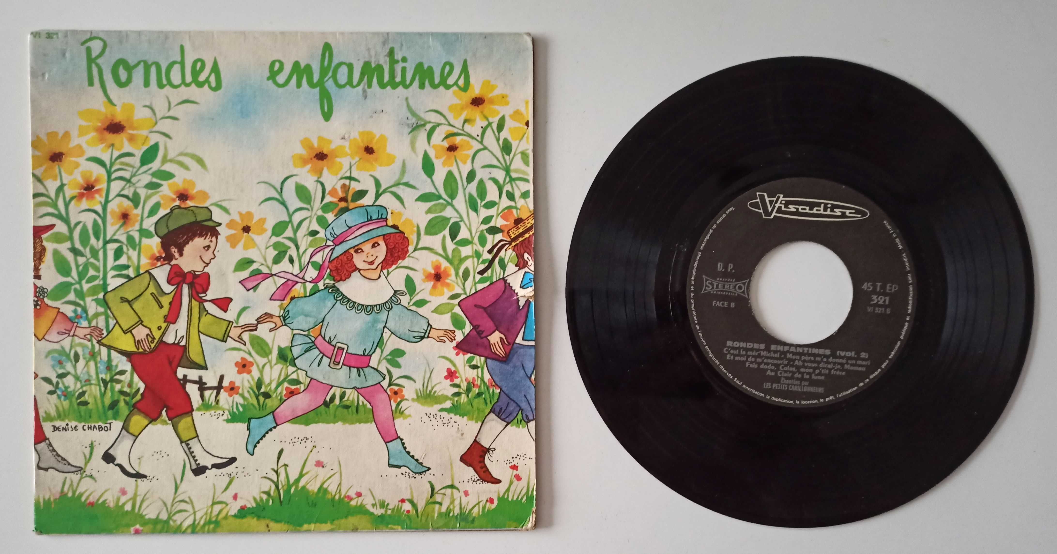 Rondes Enfantines Vol. 2 - Les Petits Carillonneurs 7" LP kołysanki FR